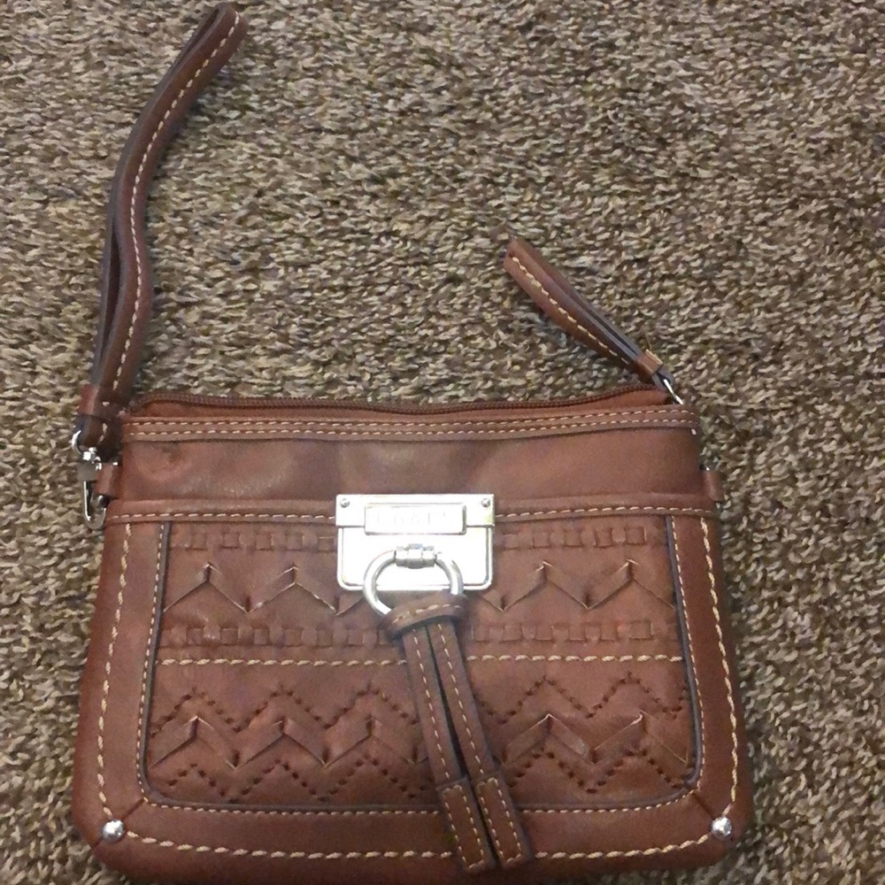 Brown clutch purse